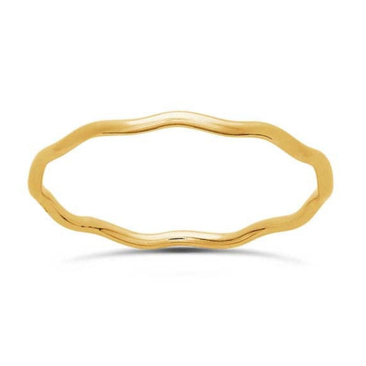 14k Gold Filled 1mm Wavy Stacking Ring