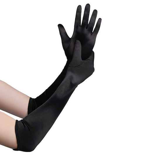 Satin Stretch Elbow Length Gloves