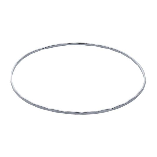 Sterling Silver 1.3mm Hammered Bangle Bracelet