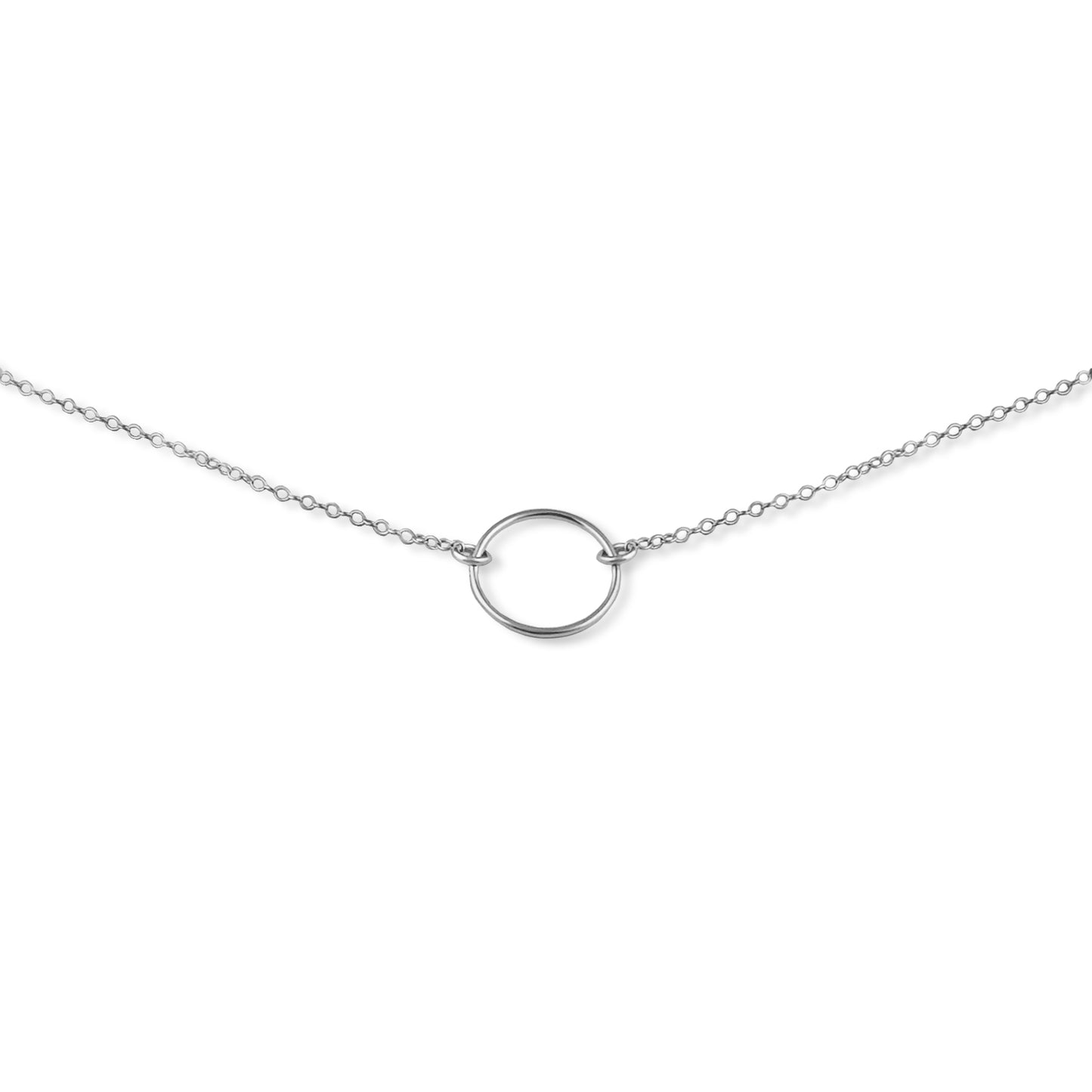 Sterling Silver Circle of Life Karma Ring Infinity Pendant Necklace