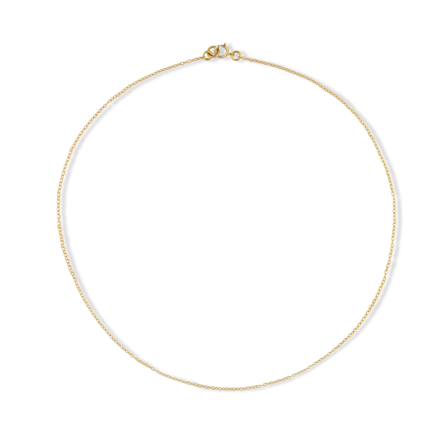 14k Gold Plated Sterling Silver 1mm Cable Chain