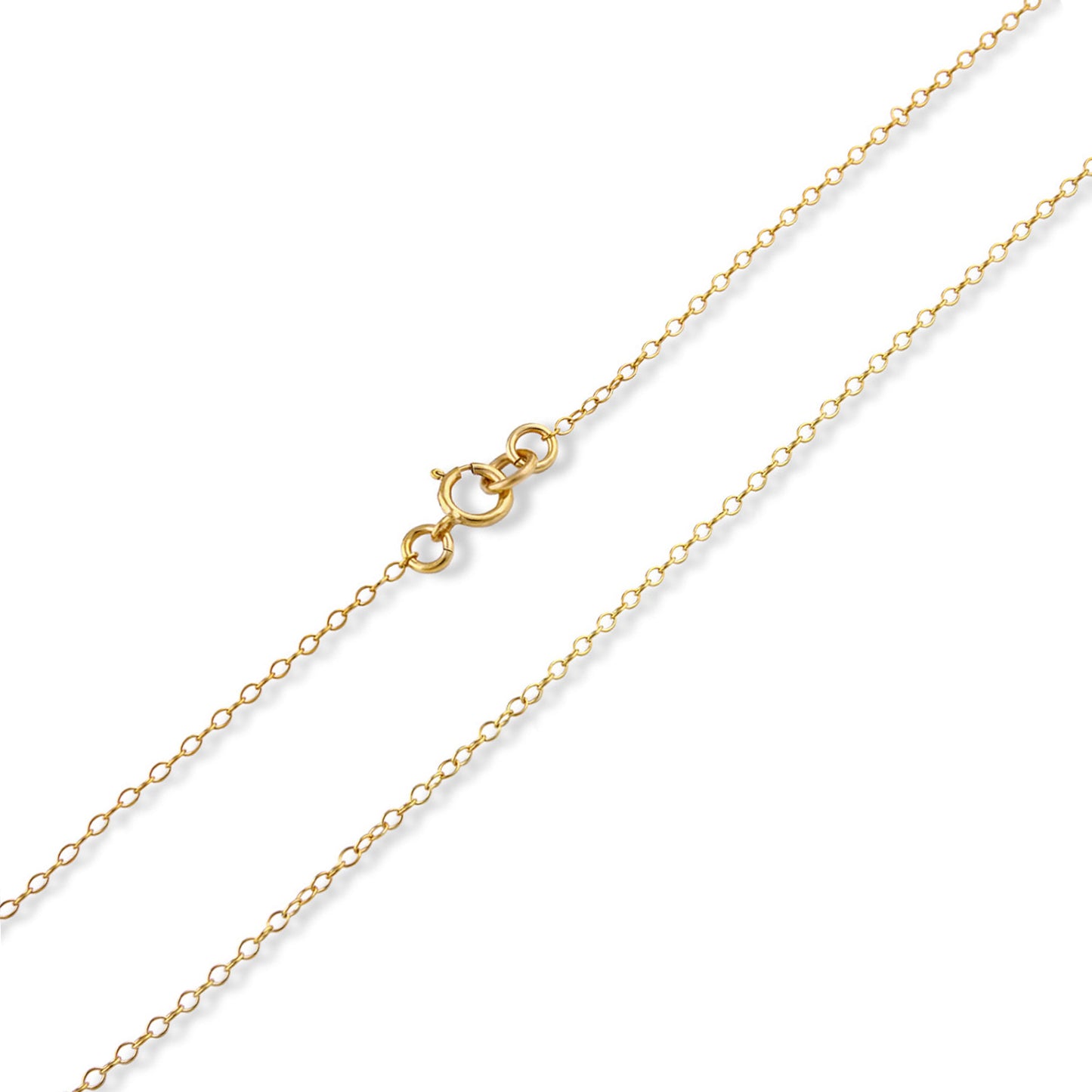 14k Gold Plated Sterling Silver 1mm Cable Chain