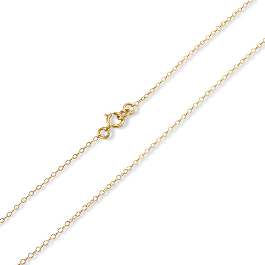 14k Gold Plated Sterling Silver 1mm Cable Chain