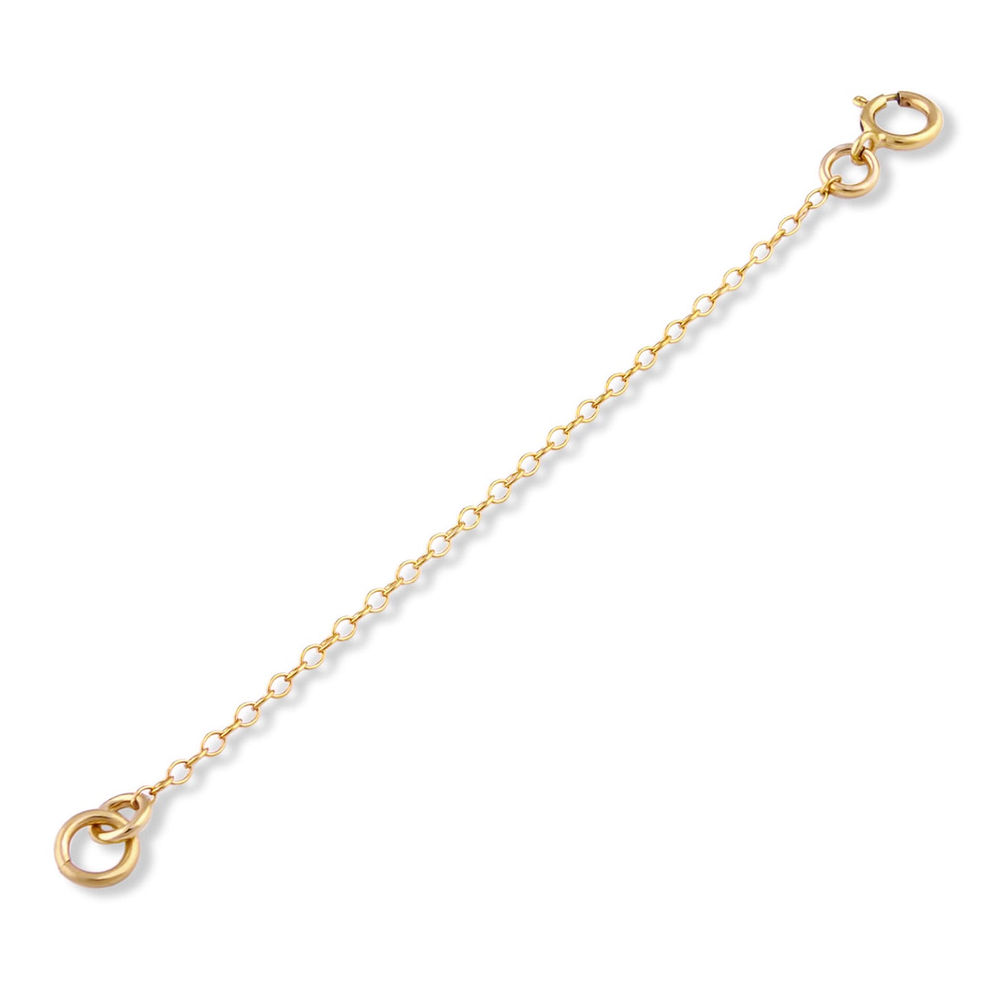 14k Gold Plated Sterling Silver 1mm Necklace Extender Chain