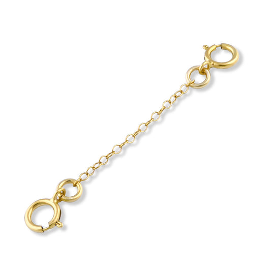 14k Gold Plated Sterling Silver 1mm Bracelet Safety Chain